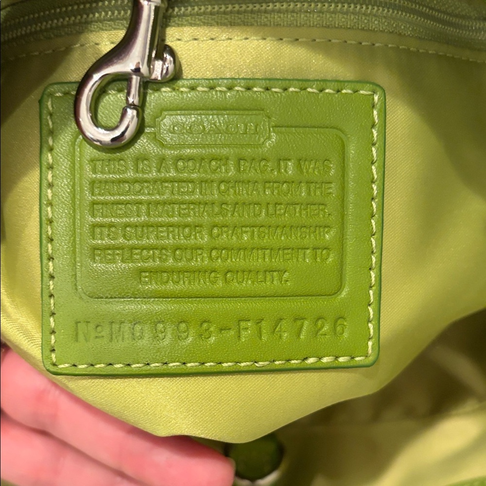 Y2K Coach Pink Lime Green Bleecker Patchwork Tote Bag 🩷🍋‍🟩 - Picture 8 of 14